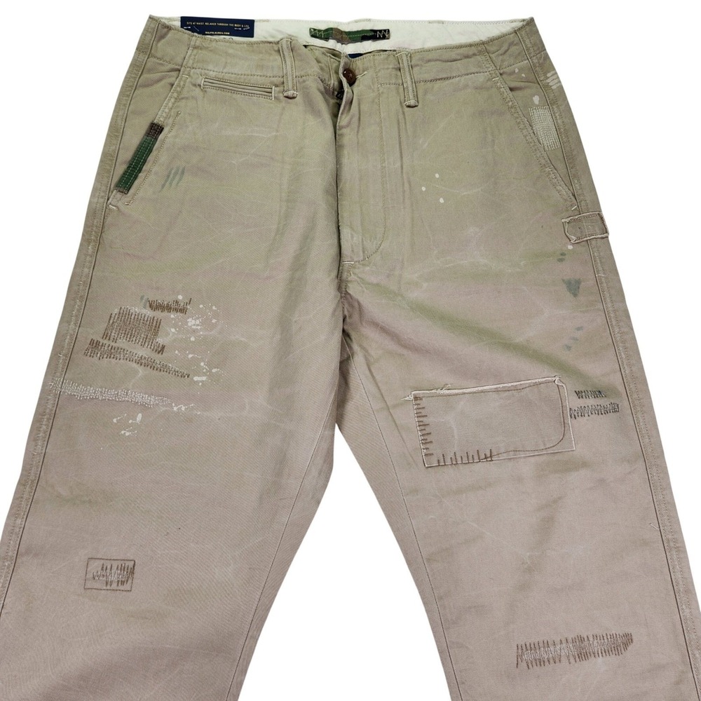 Polo Ralph Lauren Bedford Paint-Splatter Pants 32x30 (Actual‎ Inseam 27") NWT - Picture 6 of 14